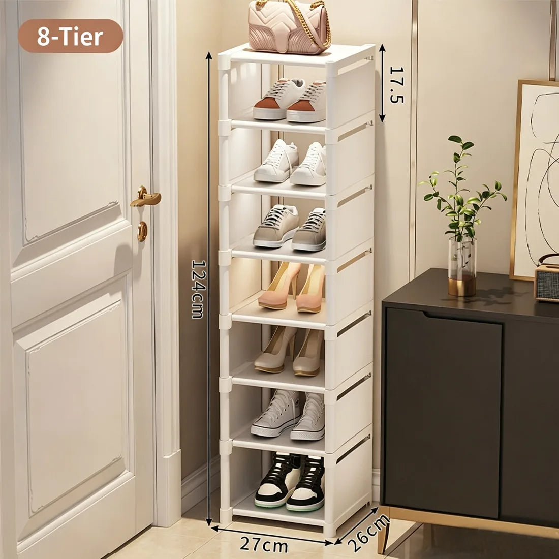 Shoe Rack Metal Shoes Cabinet Storage Organiser Shoe Rack Stand UK-8 Tier