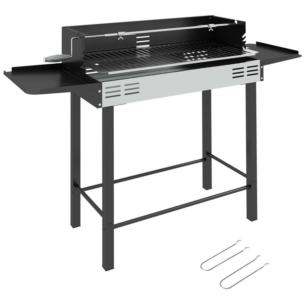 cortex-london-windsor-charcoal-spit-roasting-grill-stainless-steel-black-silver