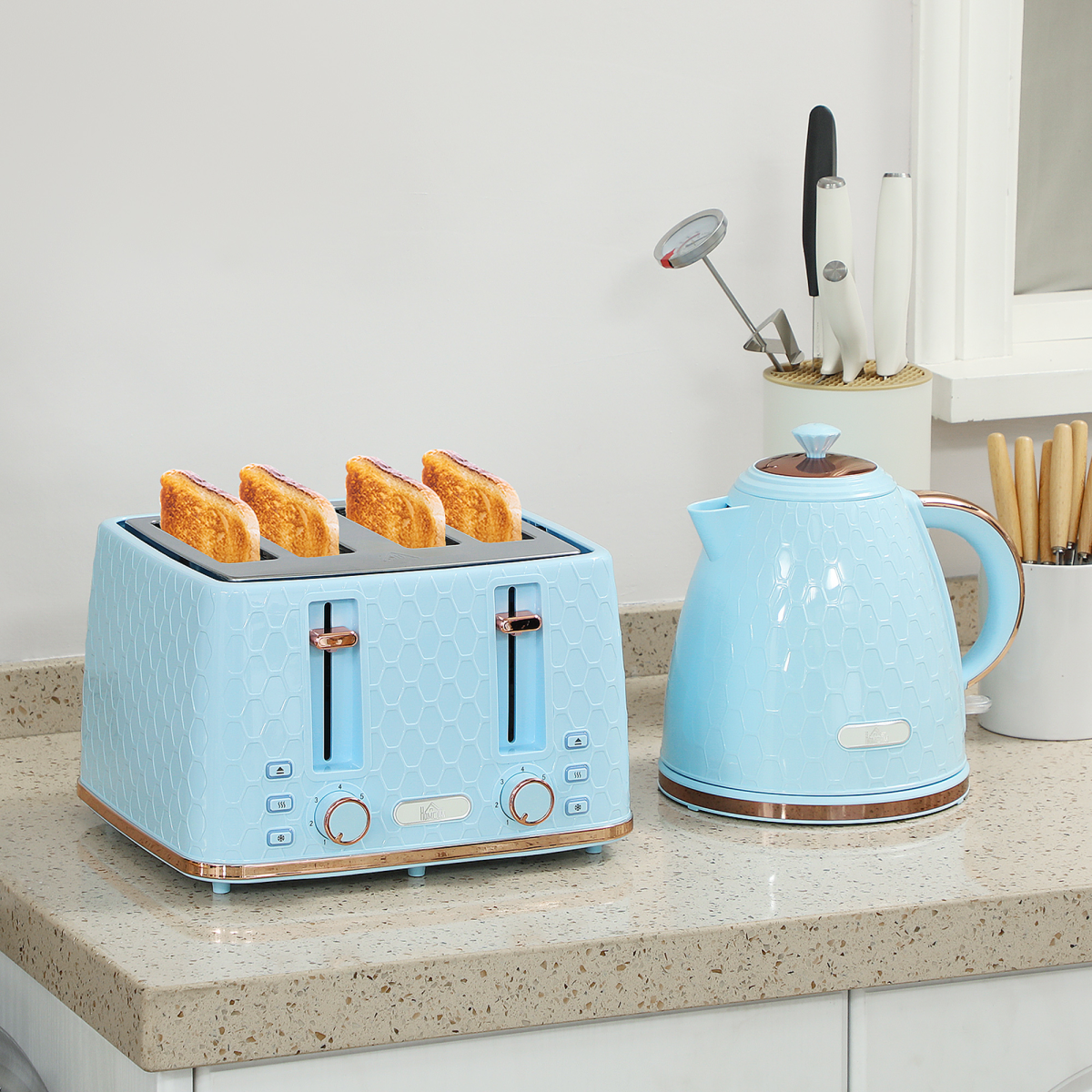 cortex-london-windsor-light-blue-honeycomb-kettle-four-slice-toaster-set