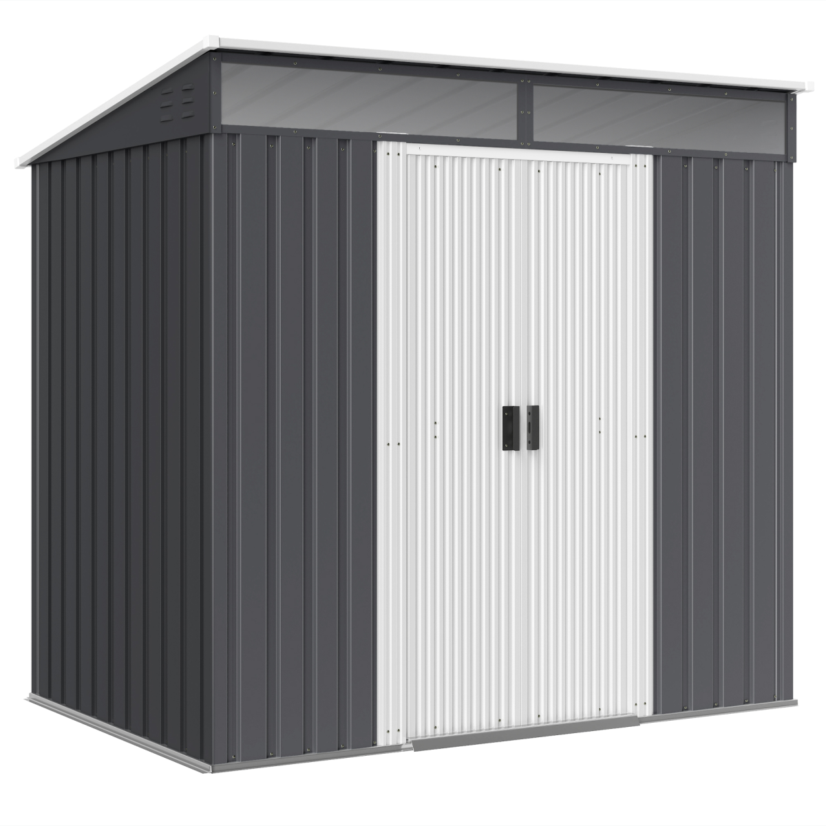 cortex-london-windsor-lockable-metal-garden-shed-foundation-charcoal-grey