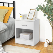 cortex-london-windsor-white-2-tier-bedside-cabinet-with-drawer
