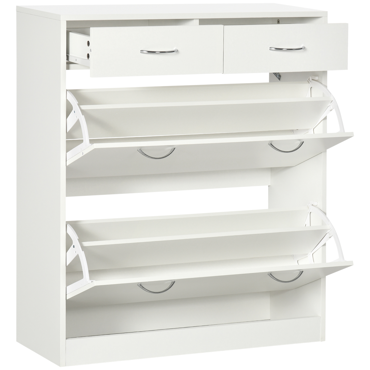 cortex-london-windsor-slim-shoe-cabinet-2-flip-drawers-white