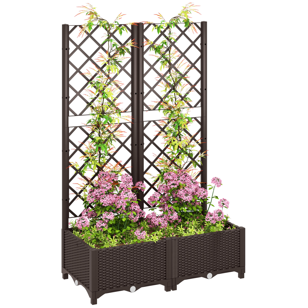 cortex-london-windsor-brown-vegetable-planter-box-trellis