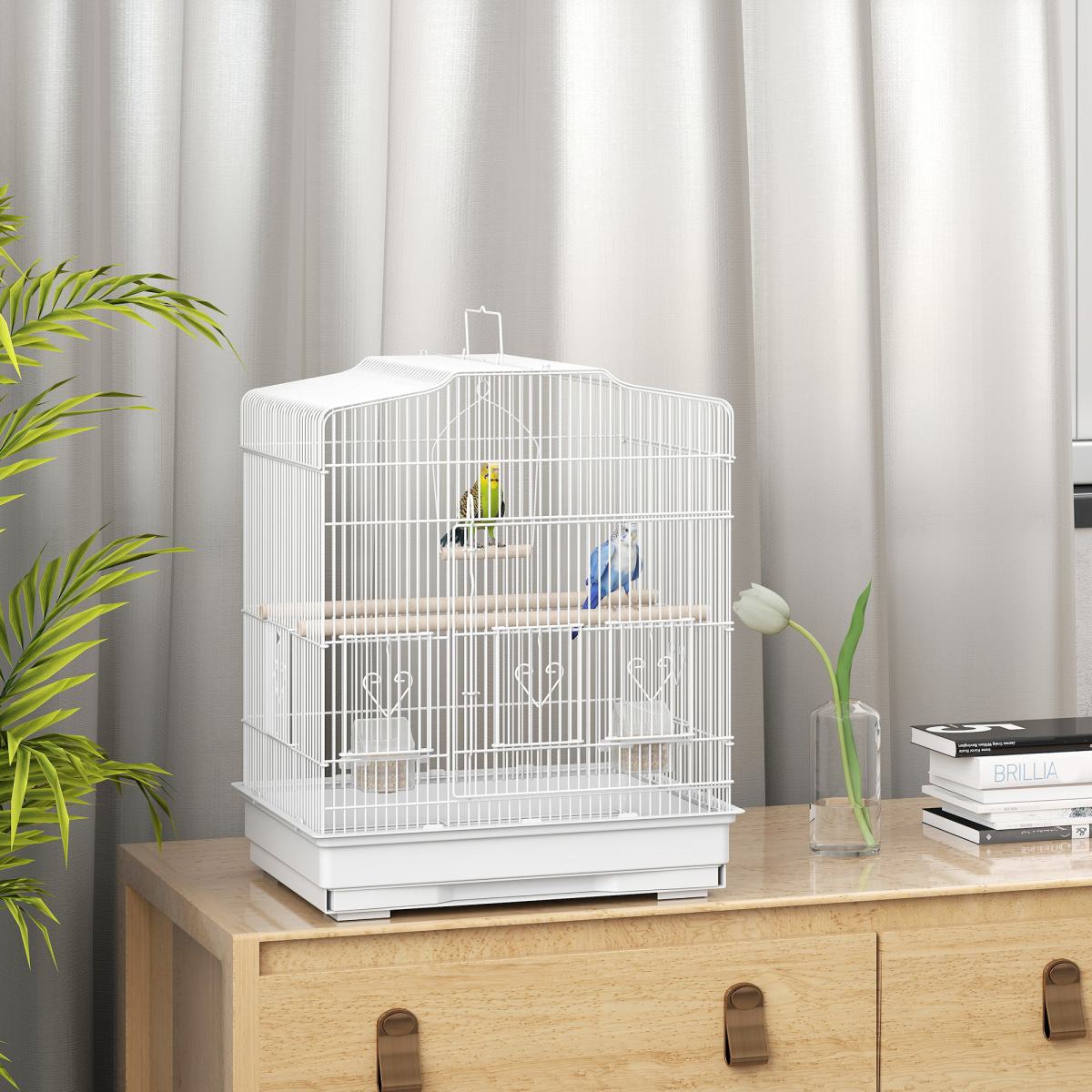 cortex-london-kensington-rolling-bird-cage-starter-kit-white