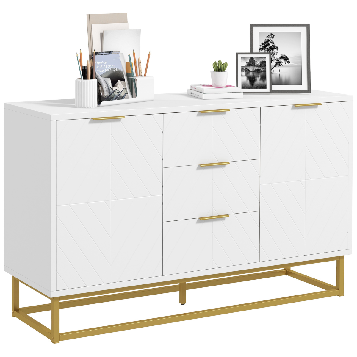 cortex-london-windsor-modern-storage-cabinet-three-drawers-gold-base-adjustable-shelves
