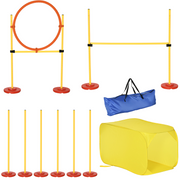 cortex-london-windsor-4-piece-outdoor-dog-agility-training-set-high-jump-tunnel-poles-jumping-ring