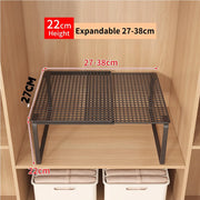 Extendable wardrobe tiered shelves, wardrobe storage rack,cabinet tiered shelves-27-38CM