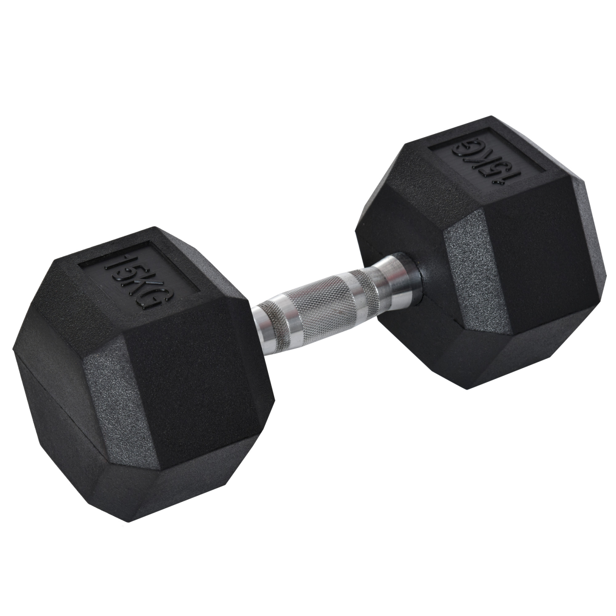 cortex-london-windsor-15kg-single-rubber-hex-dumbbell-steel-core