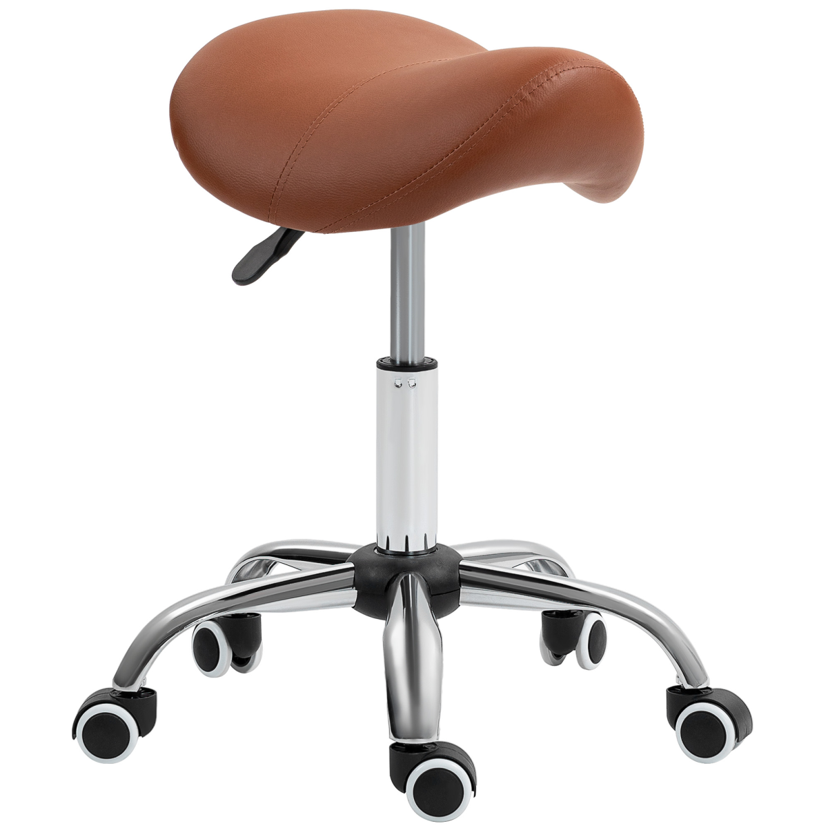 cortex-london-homcom-brown-pu-leather-saddle-stool-adjustable-height