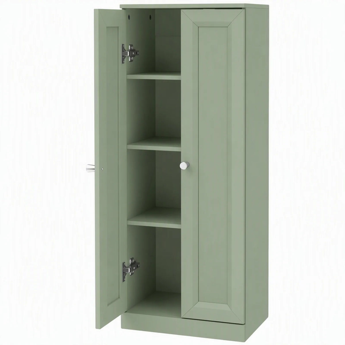HOMCOM Narrow Bathroom Cabinet, Slim Storage Cabinet with 2 Doors & 4 Tiers, Freestanding Narrow Cupboard