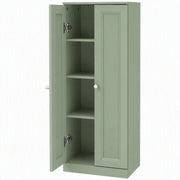 HOMCOM Narrow Bathroom Cabinet, Slim Storage Cabinet with 2 Doors & 4 Tiers, Freestanding Narrow Cupboard