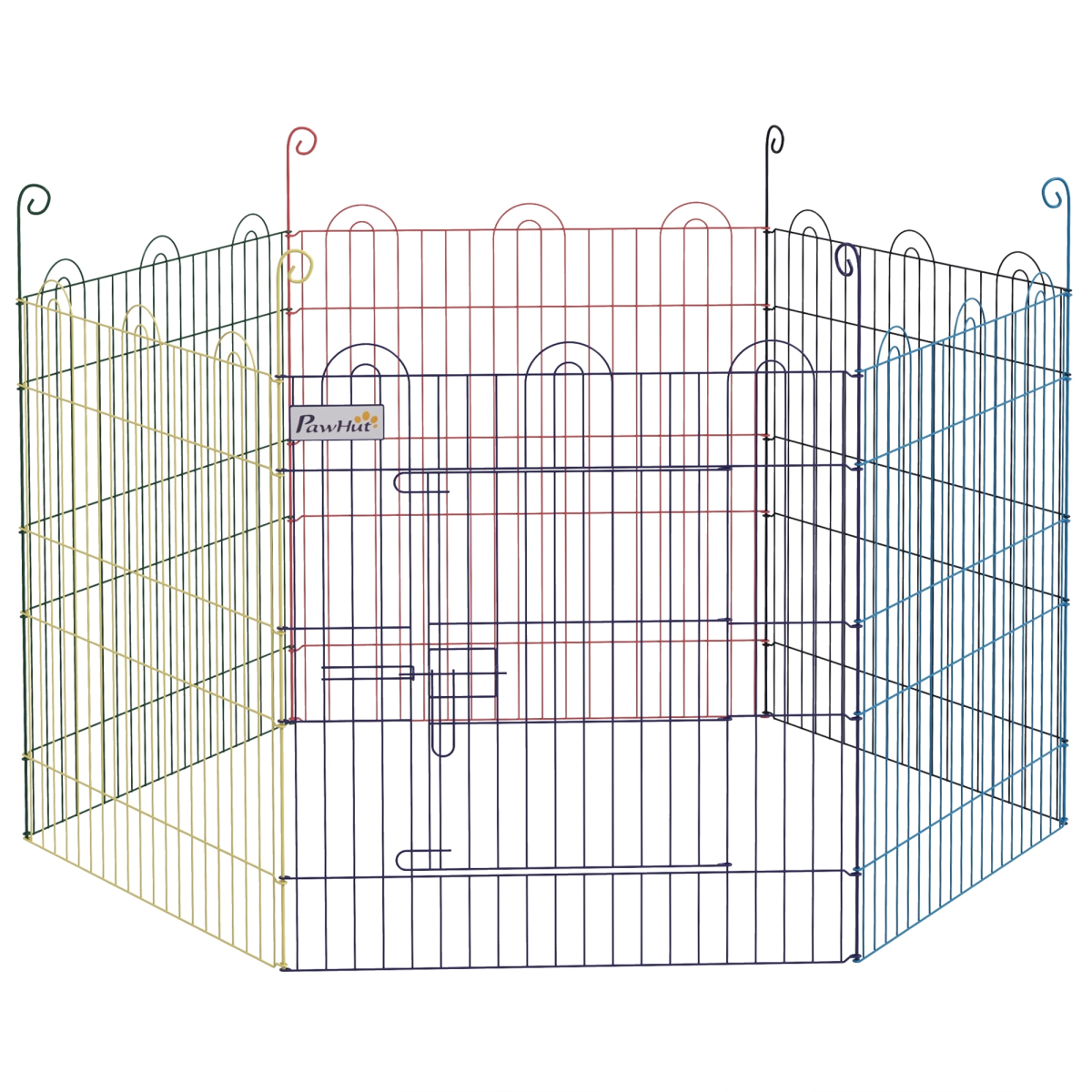 cortex-london-windsor-multicolour-dog-puppy-playpen-with-door-six-metal-panels