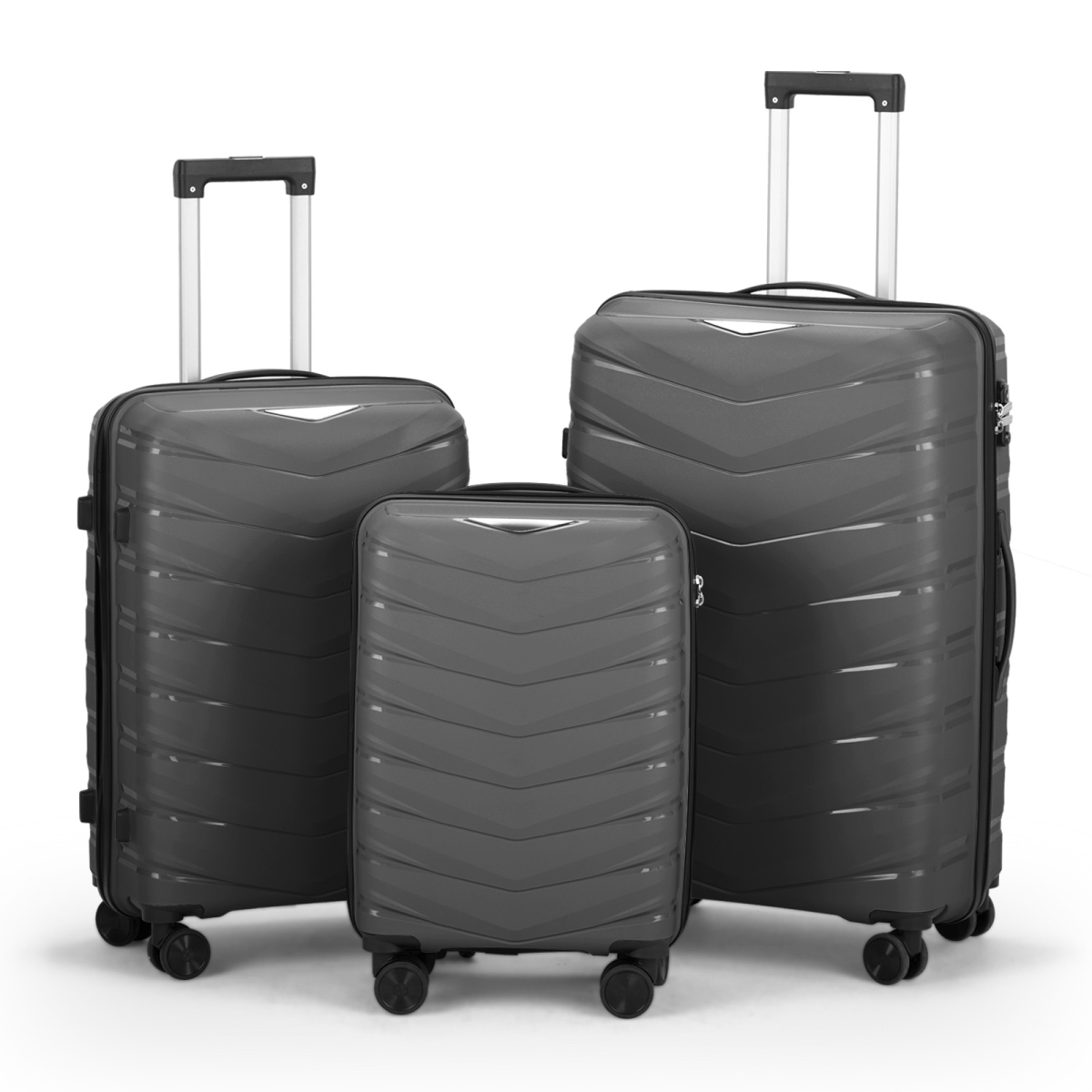 cortex-london-york-v-stripe-pp-trolley-case-set-dark-grey