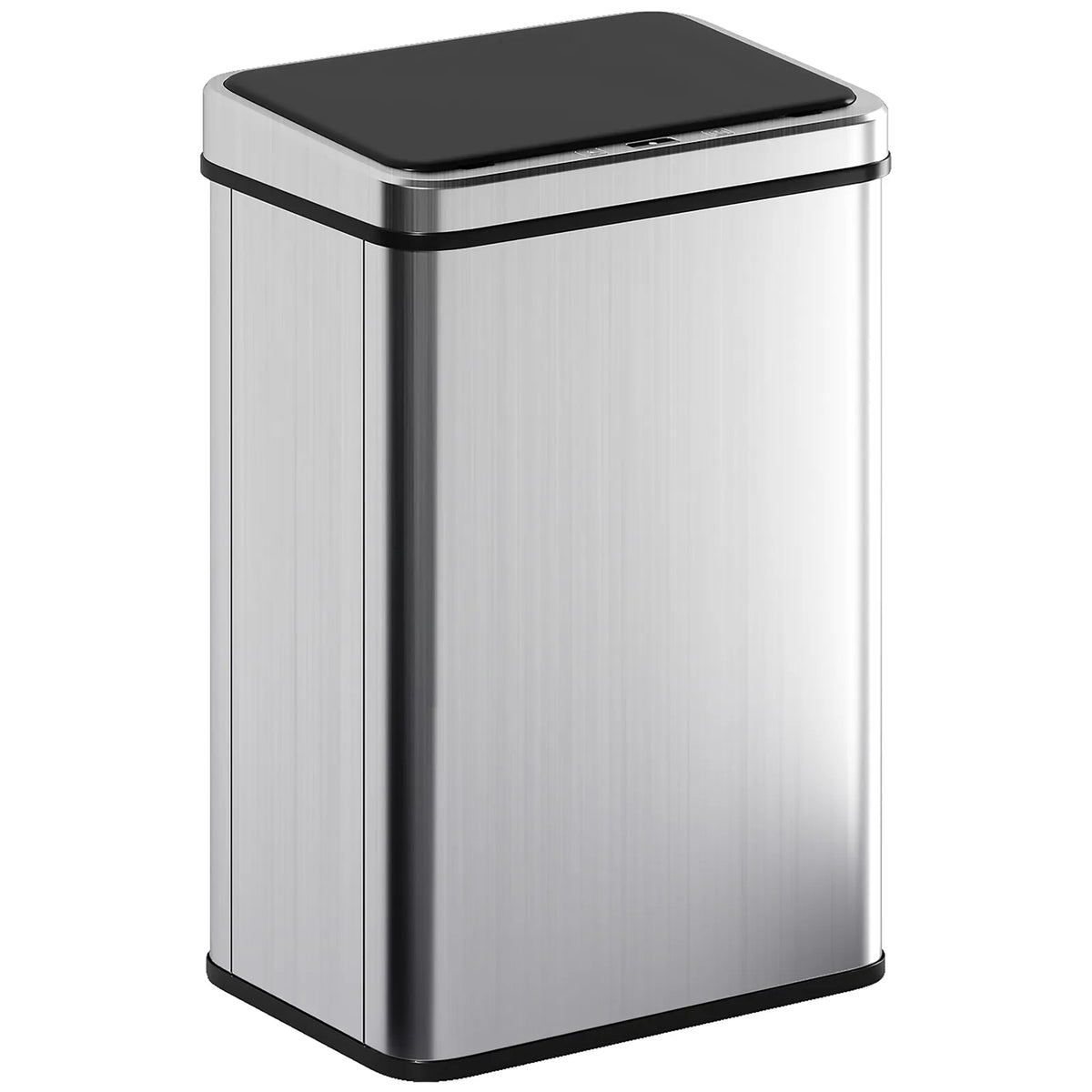 HOMCOM 40L Sensor Bin with Soft-Close Lid, Stainless Steel Automatic Touchless Motion Sensor Kitchen Bin, Silver Tone