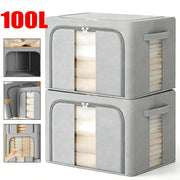 Storage Box for Clothes Folding Wardrobe Organizer Tidy Heavy Duty UK-100L - Extra Large 2PCS