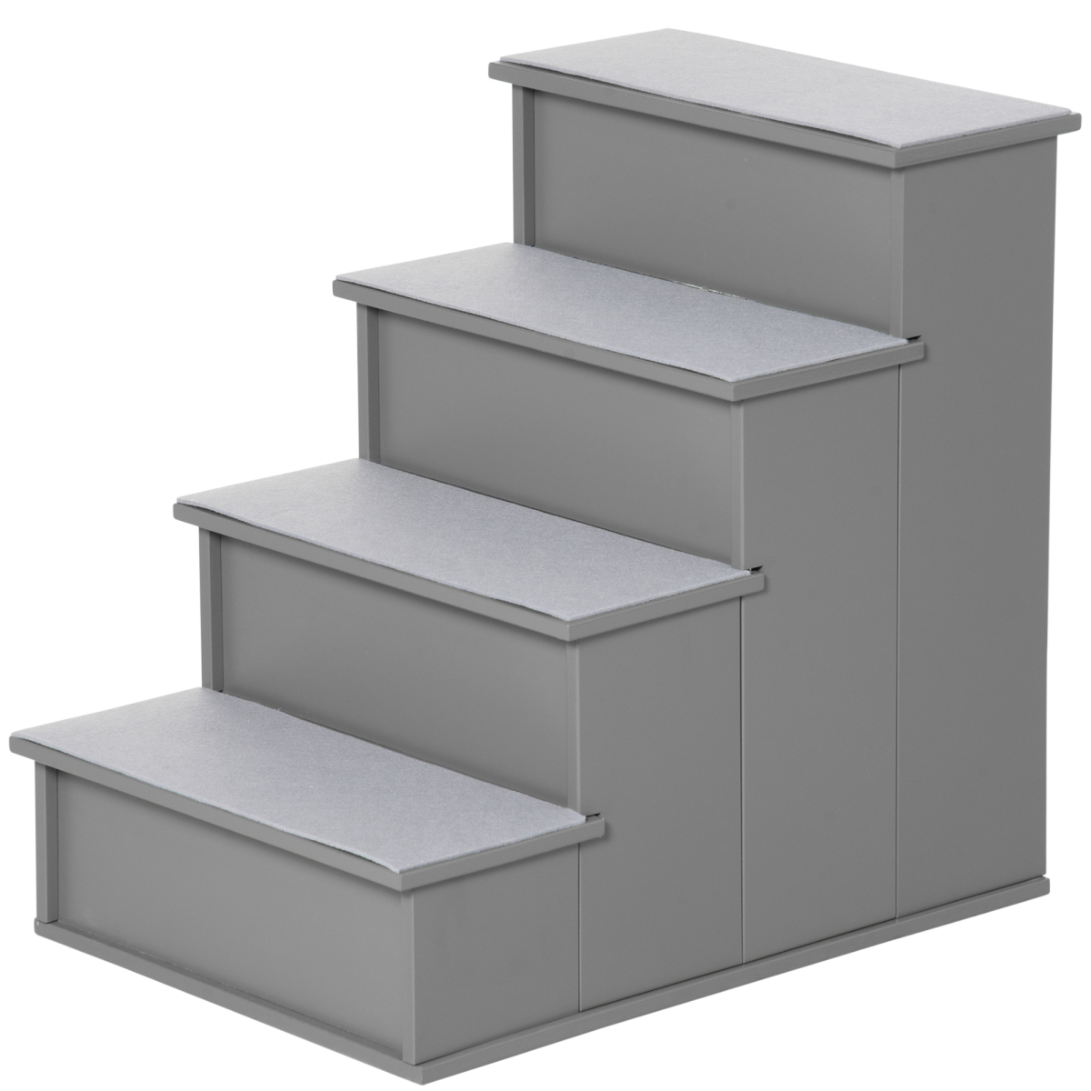 cortex-london-windsor-four-step-wooden-dog-cat-stairs-grey-pawhut