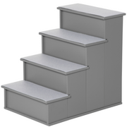 cortex-london-windsor-four-step-wooden-dog-cat-stairs-grey-pawhut