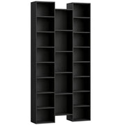 HOMCOM 21-Compartment Bookshelf - Black