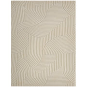 HOMCOM Modern Geometric Rug, Thick Plush, Non-Slip, 160 x 120 cm, Cream, Living Room, Bedroom, Office