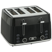 HOMCOM 4 Slice Toaster with 7 Browning Levels, Bread Toaster with Removable Crumb Tray, Black