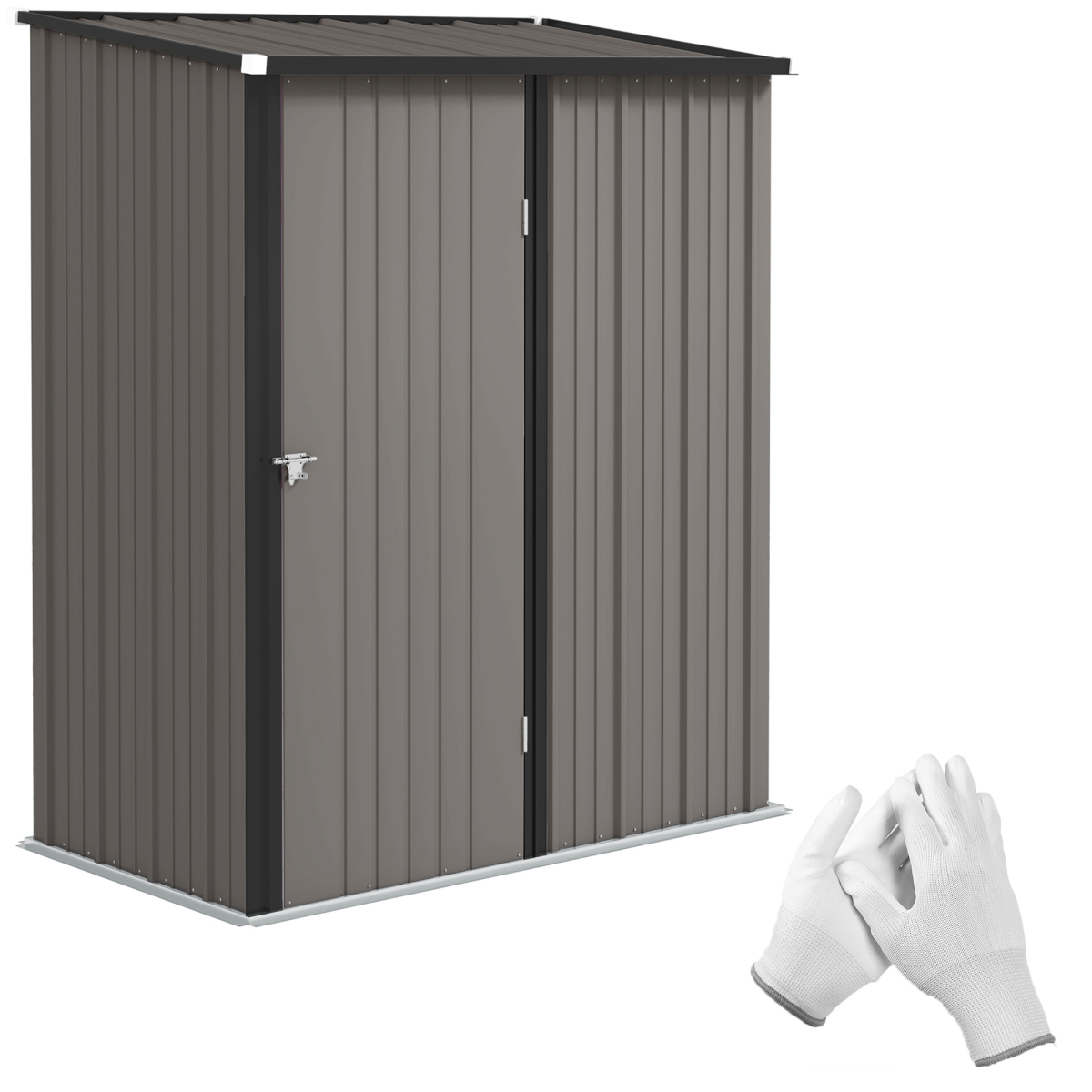 cortex-london-windsor-lockable-light-grey-steel-garden-storage-shed