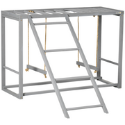 cortex-london-windsor-pawhut-chicken-swing-activity-play-set-grey-fir-wood