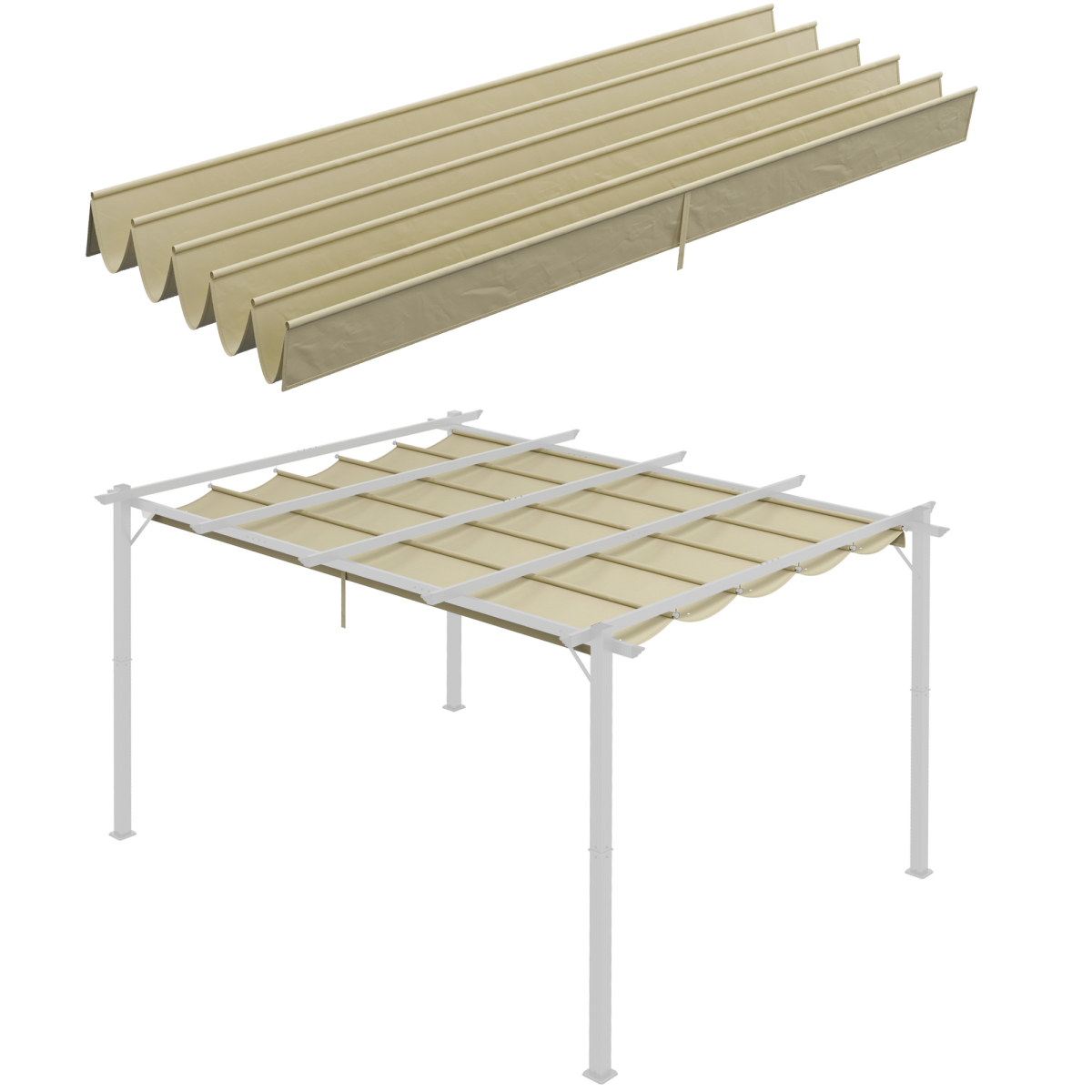 cortex-london-windsor-outsunny-4-x-3m-pergola-replacement-canopy-beige