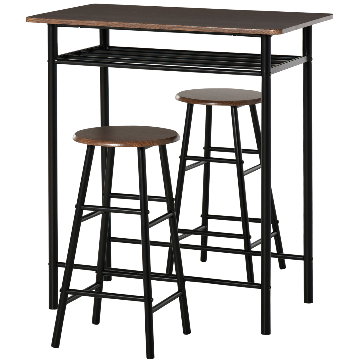 cortex-london-york-bar-table-set-black-oak-metal-frame-two-stools