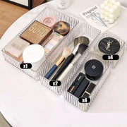 11pcs Drawer Organiser Set Clear Makeup Trays Plastic Desk Drawer Dividers Boxes