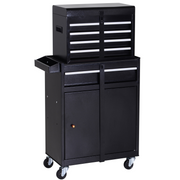 cortex-london-windsor-steel-four-drawer-dual-door-tool-cabinet-on-wheels-black