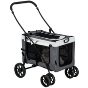 cortex-london-windsor-pawhut-foldable-pet-stroller-carrier-grey
