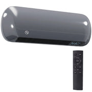 HOMCOM 2000W Ceramic Electric Heater with Fan, Adjustable Thermostat, Wall Mounted - Grey
