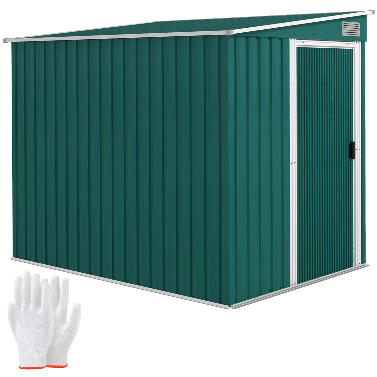 cortex-london-york-lean-to-galvanised-steel-garden-shed-green