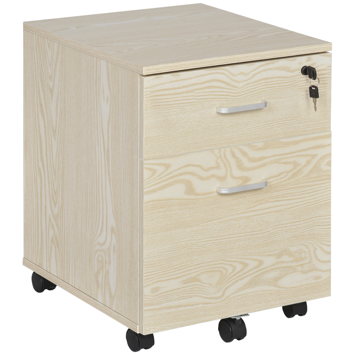 cortex-london-york-oak-2-drawer-locking-filing-cabinet-5-wheels