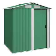 cortex-london-windsor-metal-garden-storage-shed-sliding-door-green-white