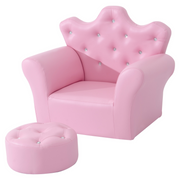 cortex-london-windsor-pink-kids-armchair-footstool-set