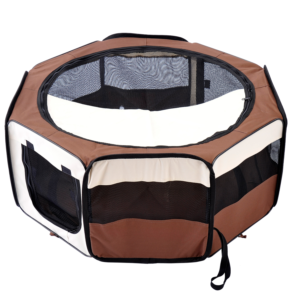 cortex-london-windsor-small-pet-playpen-brown-cream-pawhut