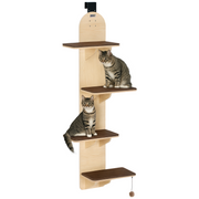 PawHut 4-Level Cat Tree Door Mounted with Washable Plush Pads, Toy Ball