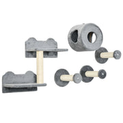PawHut 5PCs Cat Wall Furniture with Perch, Cat House, Scratching Post