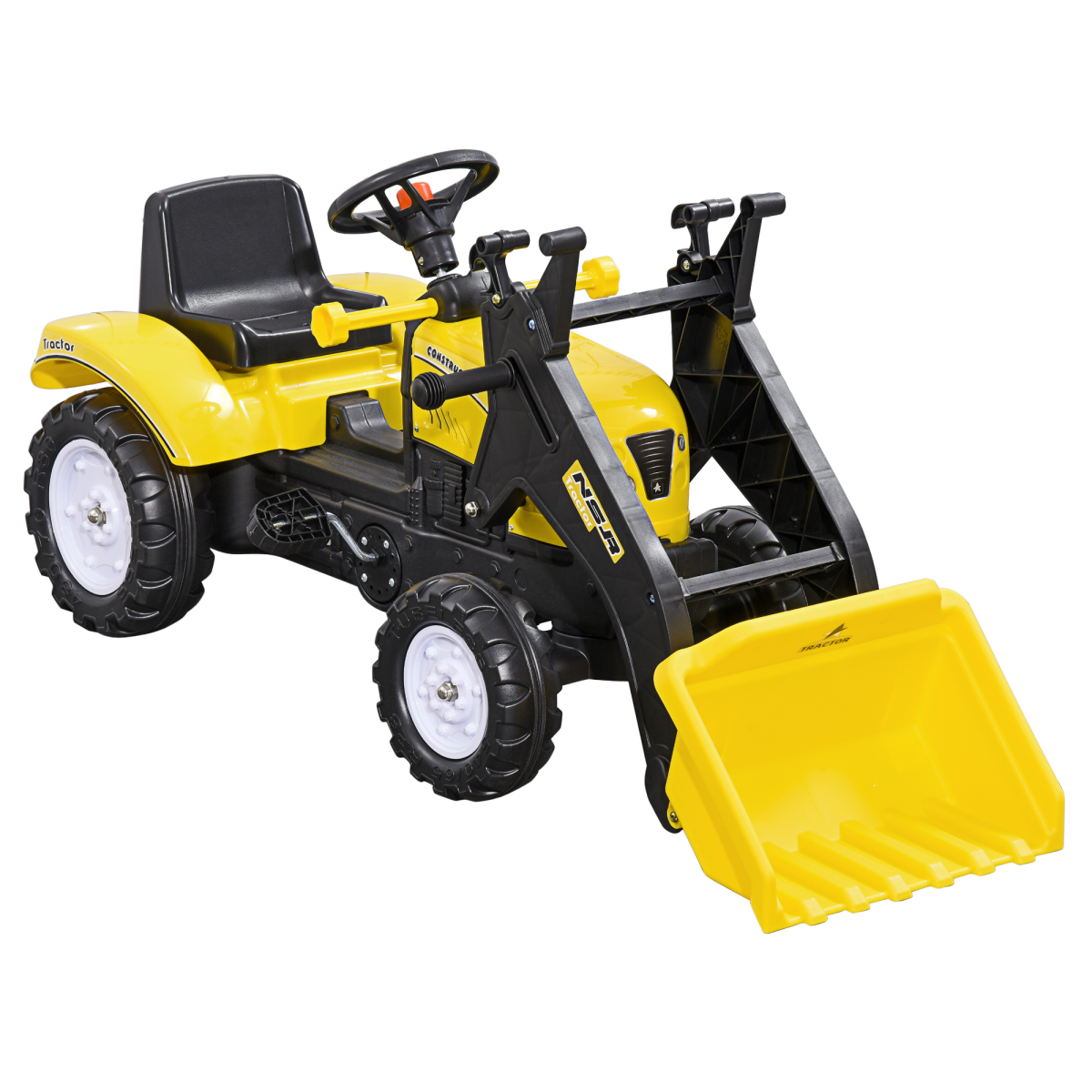 cortex-london-homcom-york-pedal-go-kart-ride-on-excavator-yellow-black