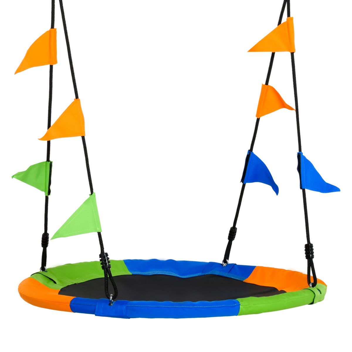 cortex-london-windsor-saucer-tree-swing-adjustable-rope-blue-green-orange