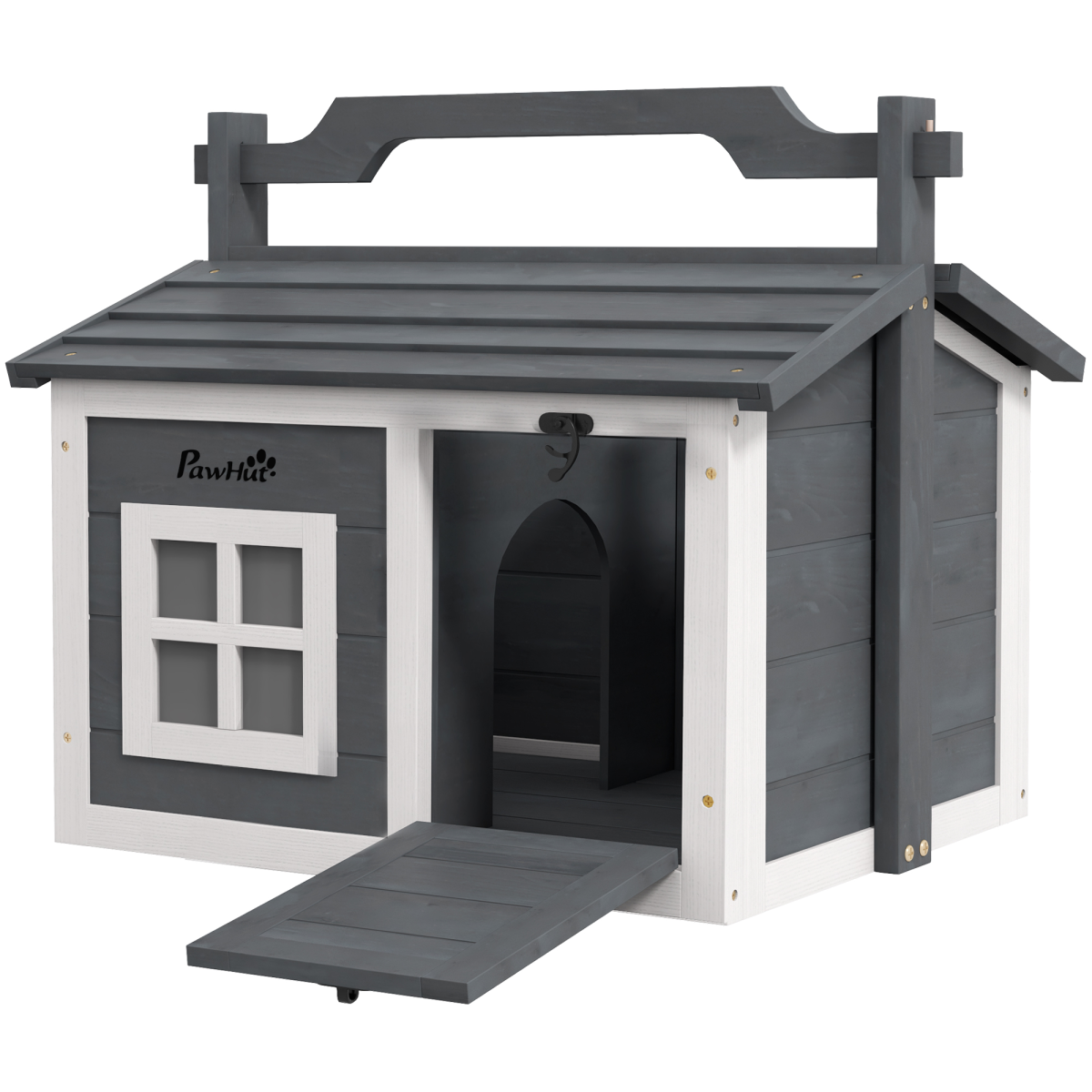 cortex-london-windsor-pawhut-indoor-outdoor-rabbit-hutch-top-handle-grey