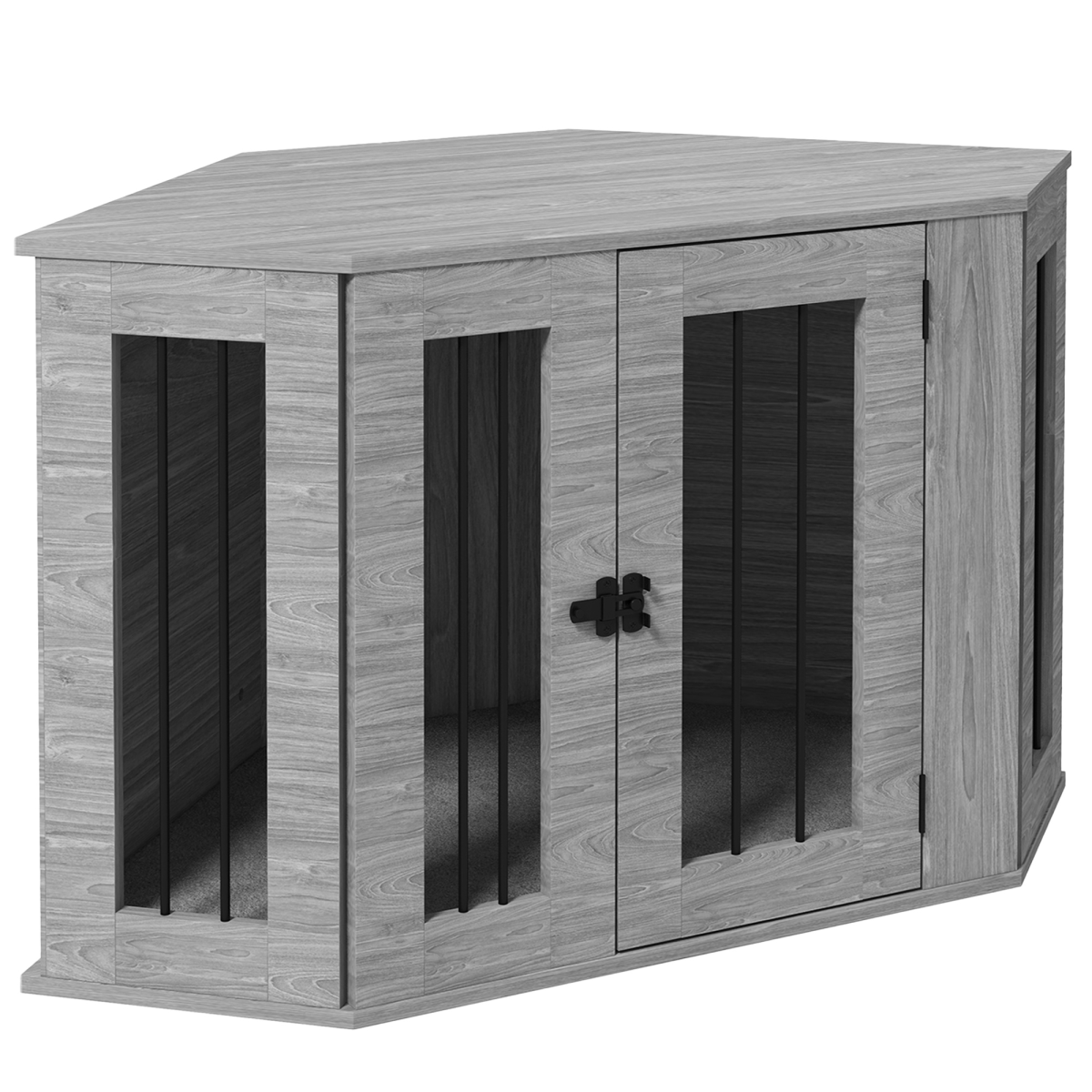 cortex-london-windsor-grey-medium-dog-crate-side-table-cushion