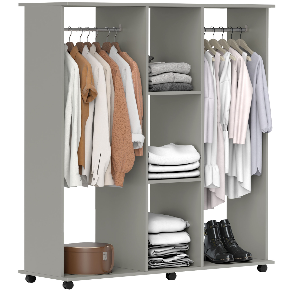 cortex-london-windsor-grey-mobile-open-wardrobe-hanging-rails