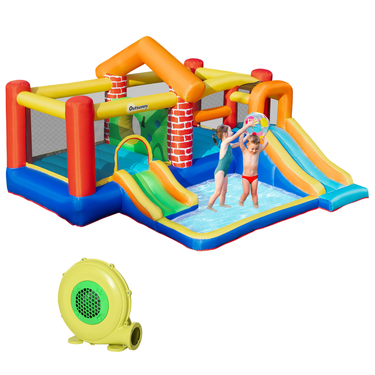 cortex-london-windsor-kids-bouncy-castle-double-slides-pool-trampolines