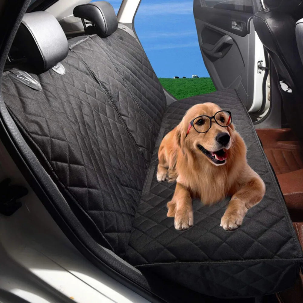 Waterproof Rear Dog Car Seat Cover Back Seat Protector for Dogs Black