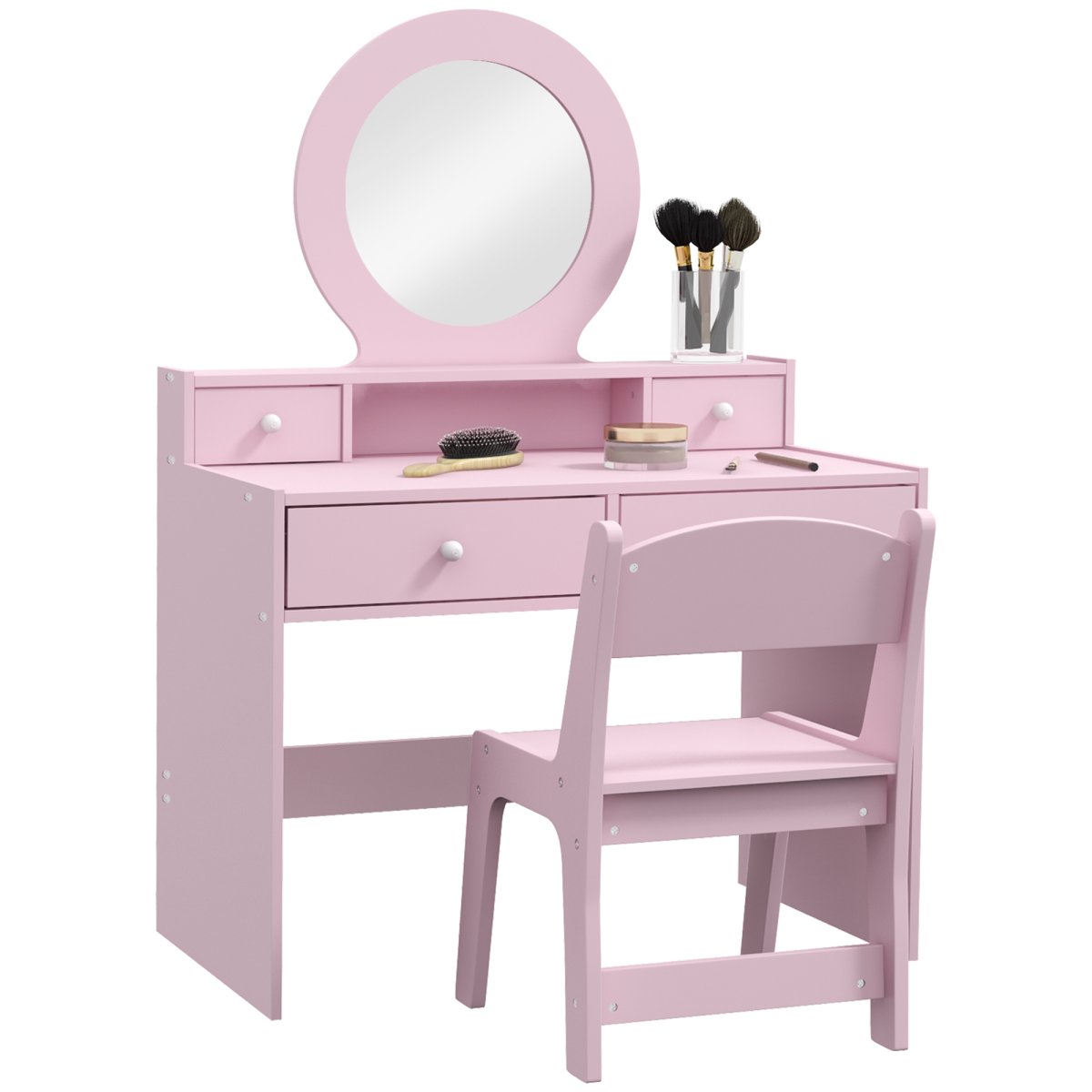 cortex-london-windsor-kids-pink-dressing-table-set-mirror-stool-drawers