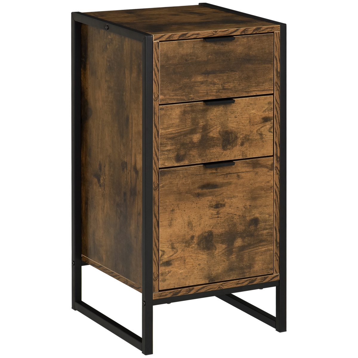 cortex-london-camden-industrial-three-drawer-storage-chest-brown-steel-frame