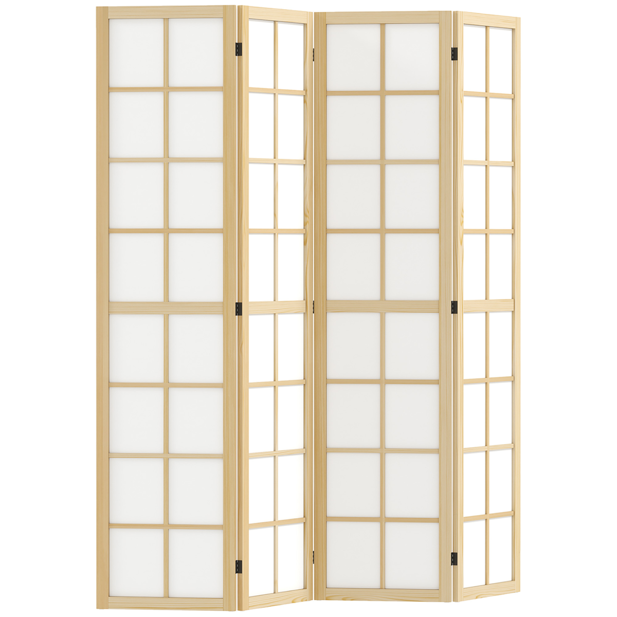cortex-london-kensington-four-panel-folding-room-divider-pine-wood-nonwoven-fabric-natural-wood-finish-white