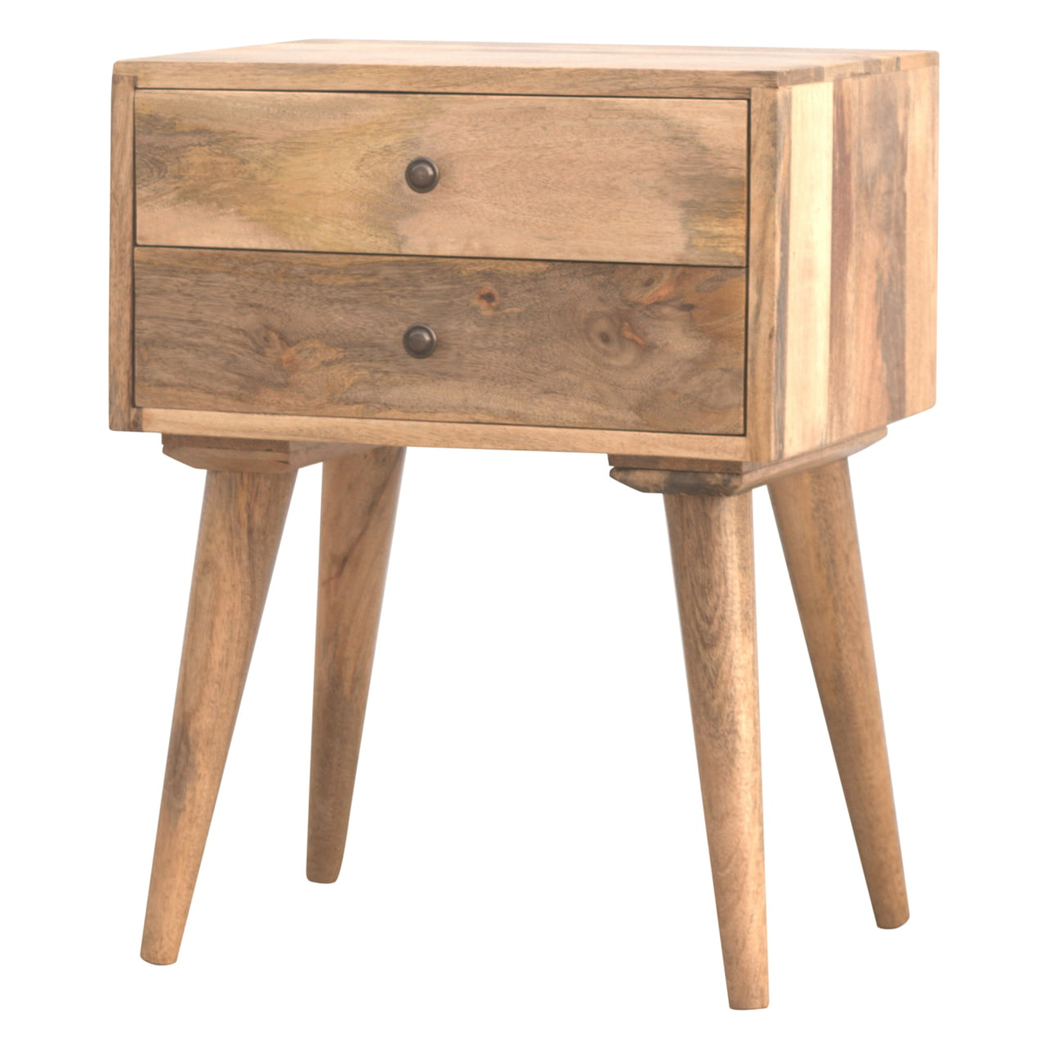 cortex-london-windsor-beige-solid-mango-wood-two-drawer-bedside-table
